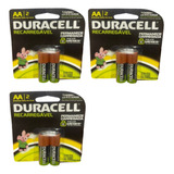 Pilha Recarregável Duracell Aa C 2 Unidades Kit C 3