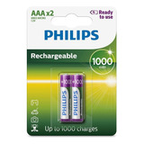 Pilha Recarregavel Philips Palito