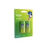 Pilha Tipo D Alcalina Elgin Lr20 Blister C2