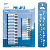 Pilhas Alcalinas Philips 10 Palito Aaa