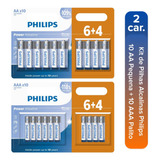 Pilhas Alcalinas Philips 10