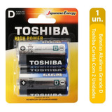 Pilhas D Grande Tipo Baterias Alcalinas Toshiba Com 2 Un