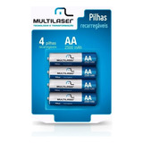 Pilhas Recarregáveis Aa 2500mah 4 Unidades Cb052 Multilaser