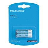 Pilhas Recarregáveis Multilaser Aaa 1000mah 2un Cb051
