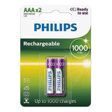 Pilhas Recarregavel Palito Philips