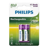 Pilhas Recarregavel Philips 2500mah