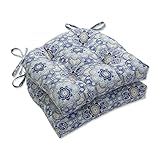 Pillow Perfect Almofadas Para Cadeira Keyzu Medalhão Mariner Azul 2 Unidades