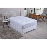 Pillow Top Queen 100 Algodão 400 Fios Extra Macio Cor Branco