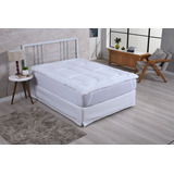 Pillowtopi Casal Padrão 400 Fios Camabox Protetor De Colchão Cor Branco