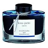 Pilot Tinta Para Caneta Tinteiro Iroshizuku Frasco De 50 Ml Kon Peki Deep Azure Blue Importado Do Japão 