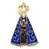 Pim Bótom Broche Nossa Senhora Aparecida 20mm Folheado Ouro