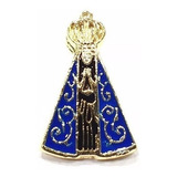 Pim Bótom Broche Nossa Senhora Aparecida 20mm Folheado Ouro