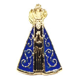 Pim Bótom Broche Nossa Senhora Aparecida 20mm Folheado Ouro