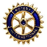 Pim Bótom Broche Rotary International Folheado A Ouro Lindo
