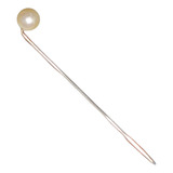 Pin Alfinete De Gravata Lapela 100 Ouro 18k Com Pérola