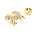Pin Botton Broche Cavalo Com Strass Lindo Folheado.