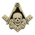Pin Botton Broche Hiram Abiff Caveira Maçonaria Templário