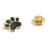 Pin Botton Broche Pata De Cachorro Resinada Folheado Ouro