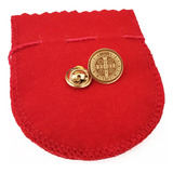 Pin Botton Folheado A Ouro Cruz De São Bento