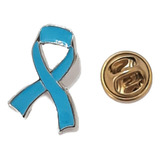 Pin Laço Broche Boton Campanha Novembro Azul C 30 Unidades