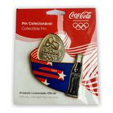 Pin Oficial Olimpiadas Rio 2016 Coca Cola Bandeira Eua