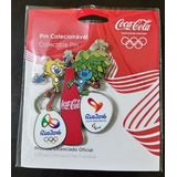 Pin Oficial Olimpiadas Rio 2016 Coca Cola Mascotes Novo