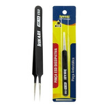 Pinça Antiestática Ponta Reta Aço Inox Hikari Hk 14 Esd