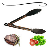 Pinça Culinaria Para Churrasco Silicone Inox Pegador Salada