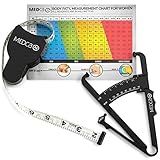 Pinça De Gordura Corporal E Fita Métrica Para Corpo Pinças De Dobras Cutâneas E Ferramenta De Fita Métrica De Gordura Corporal Para Medir Com Precisão O IMC Dobras Cutâneas Fitness E Perda De Peso Preto