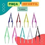 Pinça Infantil De Plástico Para Fortalecer E Desenvolver A Coordenação Motora Fina KIT 5 UNIDADES