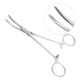Pinça Kelly Hemostática 18cm Ponta Curva Em Aço Inox Abc