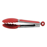 Pinça Pegador Inox C Ponta De Silicone 28cm Zahav