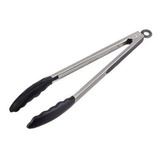 Pinça Pegador Multiuso Silicone Preto 30cm Utensilio Cozinha