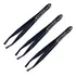 Pinça Sobrancelha Preta Profissional Nzx Mega Xzn   3unid  Cor Preto Liso