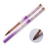 Pincel Acrílico N 10 100 Kolinsky Unhas Porcelana Com Tampa