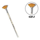 Pincel Condor 428 02 Leque Sintético Cabo Curto Cor Das Cerdas Marrom