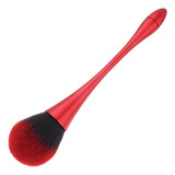 Pincel Espanador Pó Para Unhas De Gel Escova Limpeza Pompom Cor Vermelho