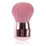 Pincel Kabuki Rosa Macio Para Maquiagem Pó Blush Selar Make Cor Rosé Redondo