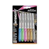 Pincel Marcador Permanente BIC Marking Metálico 6 Cores Ponta Média De 1 1mm C Grip Emborrachado 971035