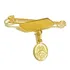 Pingente Alfinete Placa E Anjo Da Guarda Em Ouro 18k 