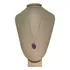 Pingente Ametista Bruta Banhado Ouro 18k Natural E Legítima Cor Roxo