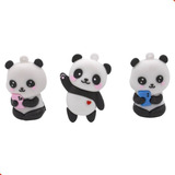 Pingente Baby Panda De 50mm Pacote Com 12 Unidades Em Pvc Cor 103   Colorido