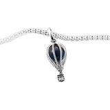 Pingente Berloque Balão Azul Acessório Pulseira Prata 925