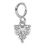 Pingente Berloque Coracao Cristal