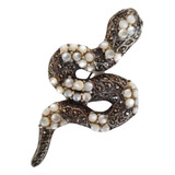 Pingente Broche Cobra Prata
