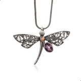 Pingente Broche Libelula Ametista