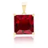 Pingente Capri Prata 925 C/ Pedra 10mm Banhado A Ouro 18k
