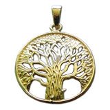 Pingente Celta Exuberant Tree Life Árvore Vida Prat Ouro 3,8