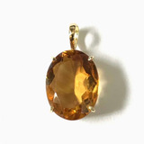 Pingente Citrino Natural Ouro