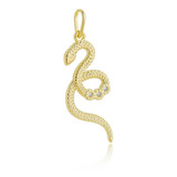 Pingente Cobra Cravejada Com